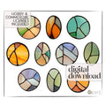 Stained Glass Christmas Ornaments Pattern 10 Pack