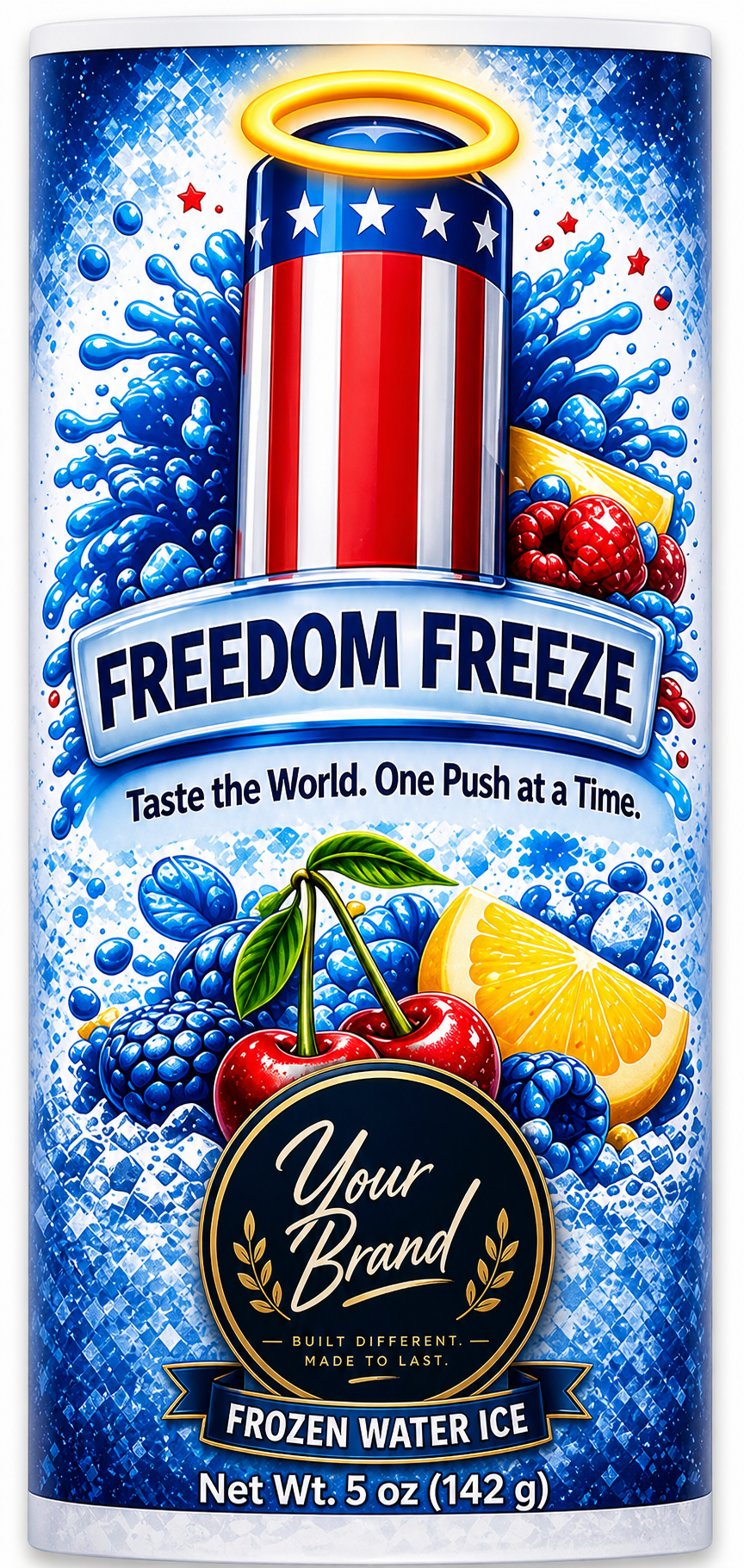 Your Brand Frozen Water Ice - Freedom Freeze 5oz