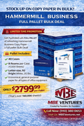 Hammermill Business Copy Paper Full Pallet (40 Cases)