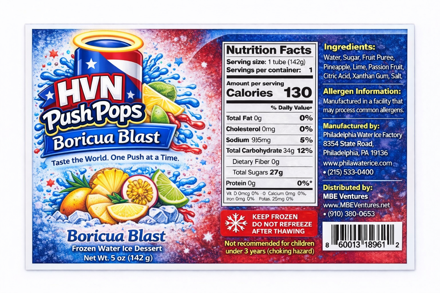 HVN Push Pops™️ - Boricua Blast