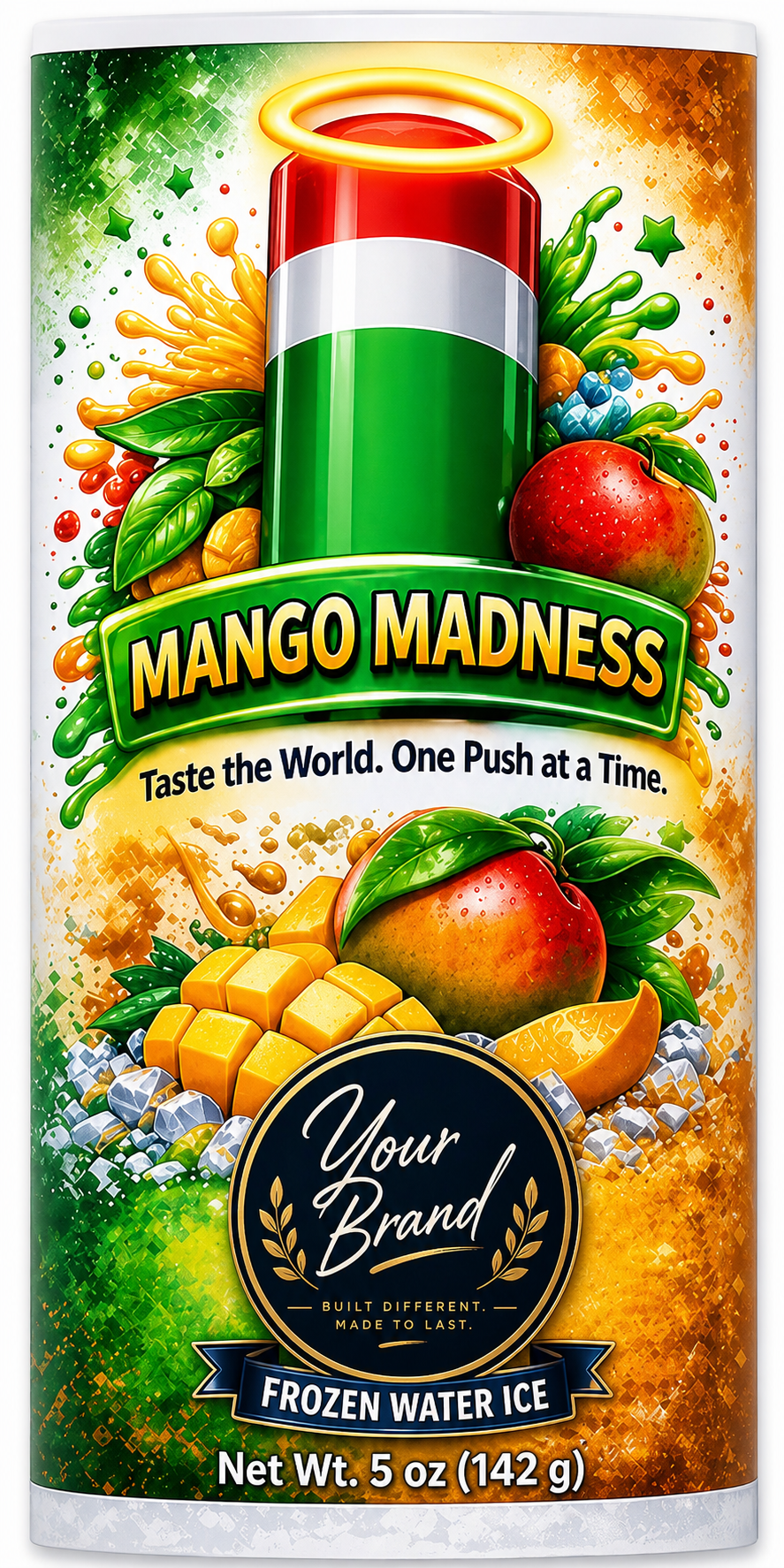 Your Brand Frozen Water Ice - Mango Madness 5oz
