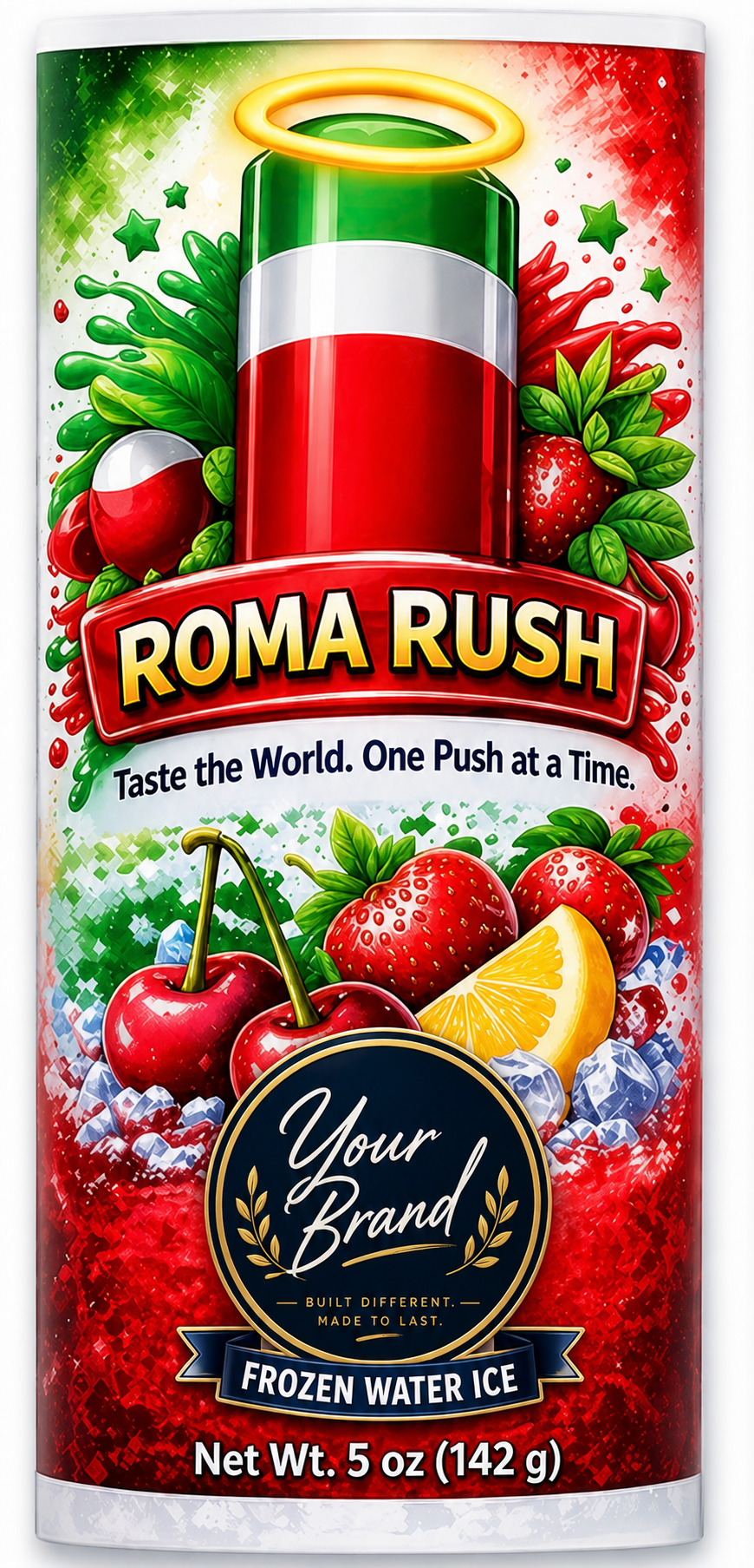 Your Brand Frozen Water Ice - Roma Rush 5oz