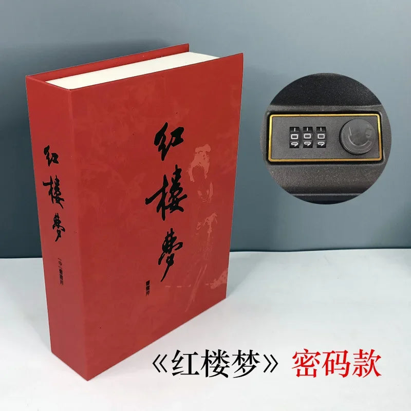 Hidden Book Safe with Key Lock — Metal Book-Shaped Home Safe (8.66 x 5.98 x 1.77 in / 220 x 152 x 45 mm)