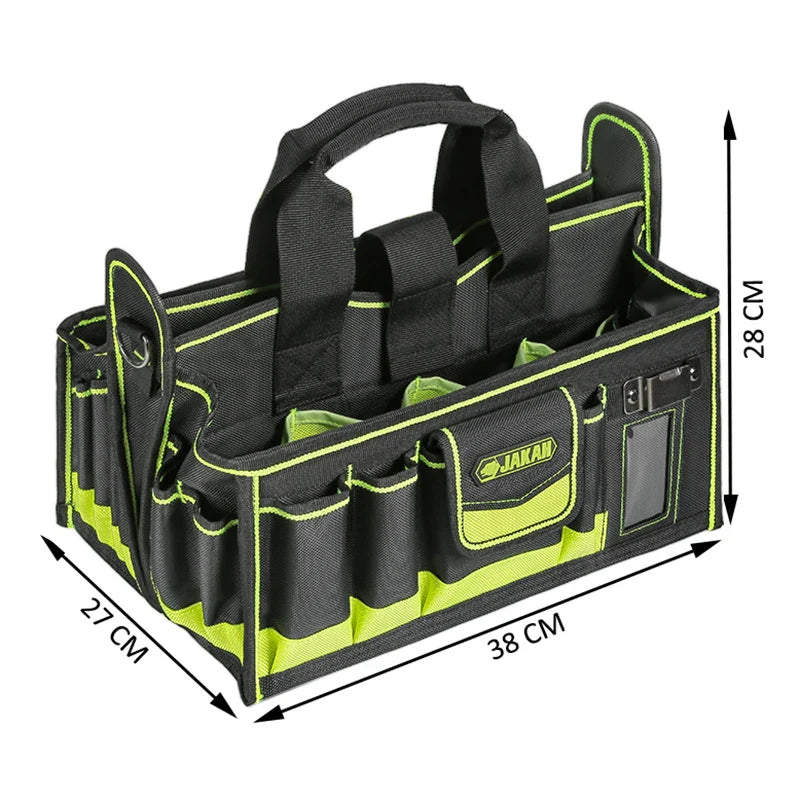 40-Pocket Tool Tote Bag for Electricians & HVAC Technicians - Heavy-Duty Tool Organizer Caddy