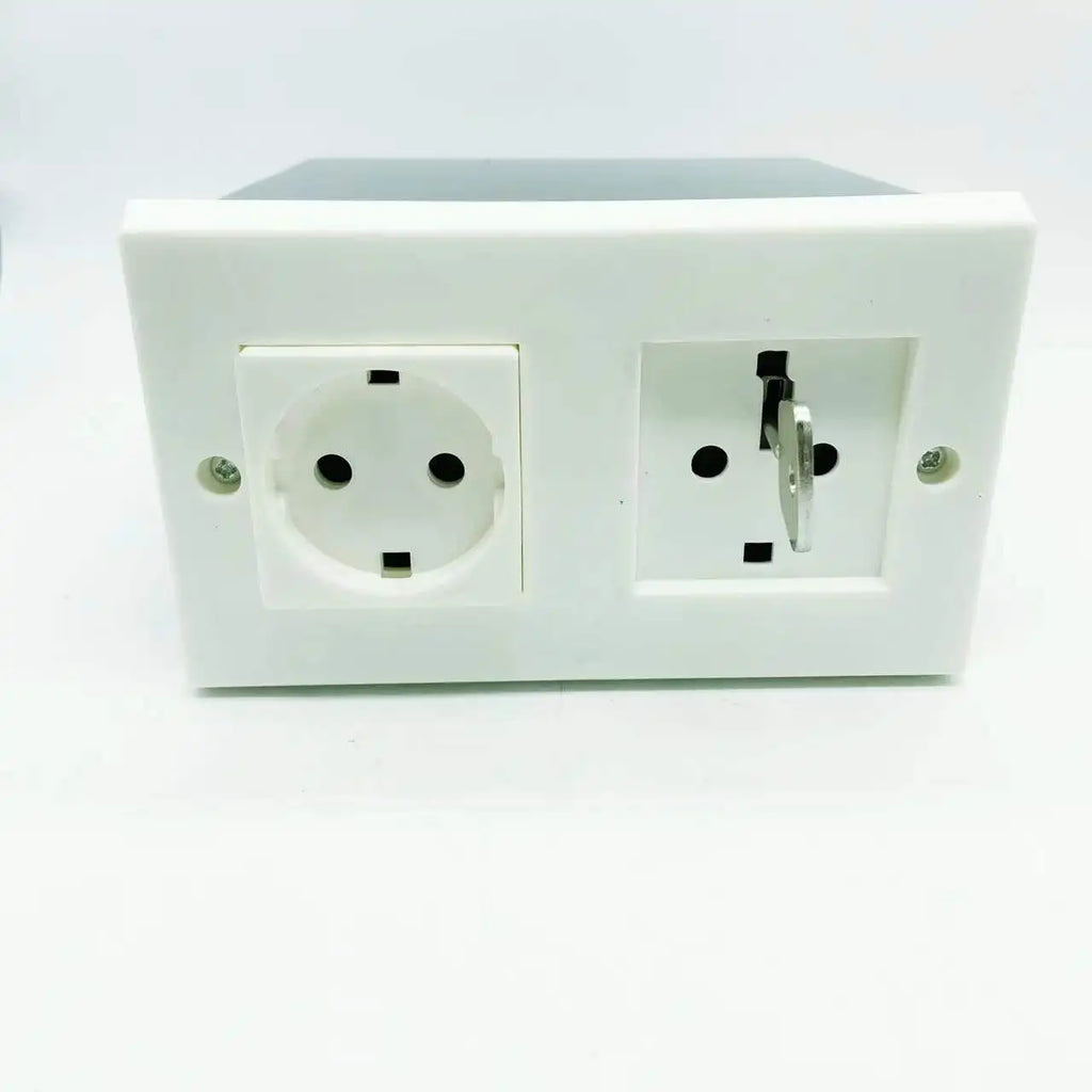 Hidden Wall Safe Double Plug European Socket Diversion Stash Box with Key