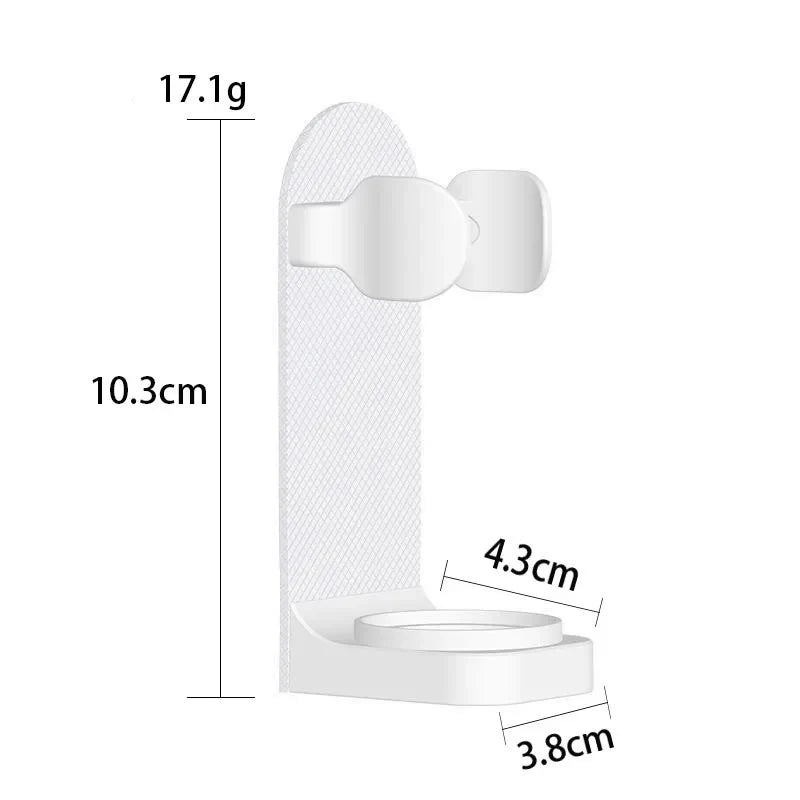 No-Drill Wall-Mounted Adhesive Toothbrush Holder – Space-Saving Toothbrush Organizer with Drain, Fits Electric Toothbrushes