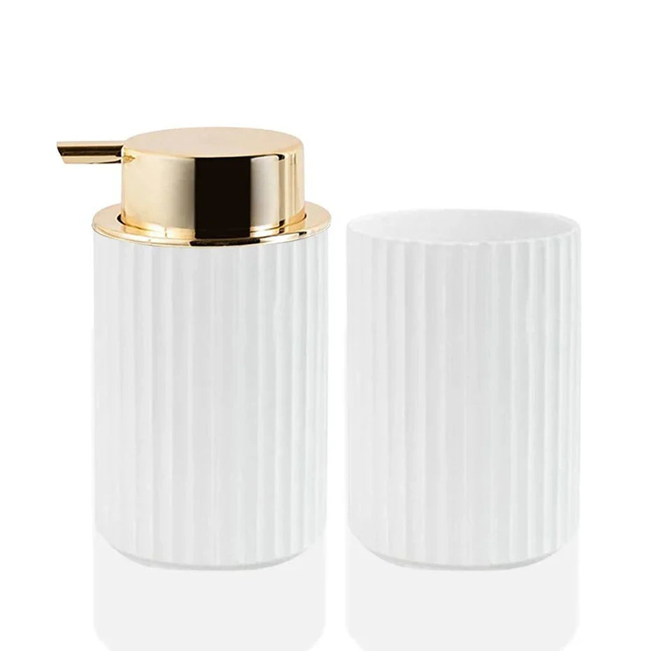 Foaming Soap Dispenser with Toothbrush Holder – Bathroom Foam Pump & Counter Storage Organizer
