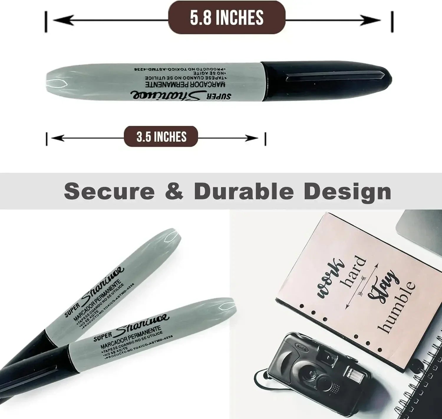 Hidden Compartment Marker Pen Diversion Safe, Discreet Storage for Cash & Jewelry — 14.5 × 1.5 × 1 cm (5.7 × 0.6 × 0.4 in)