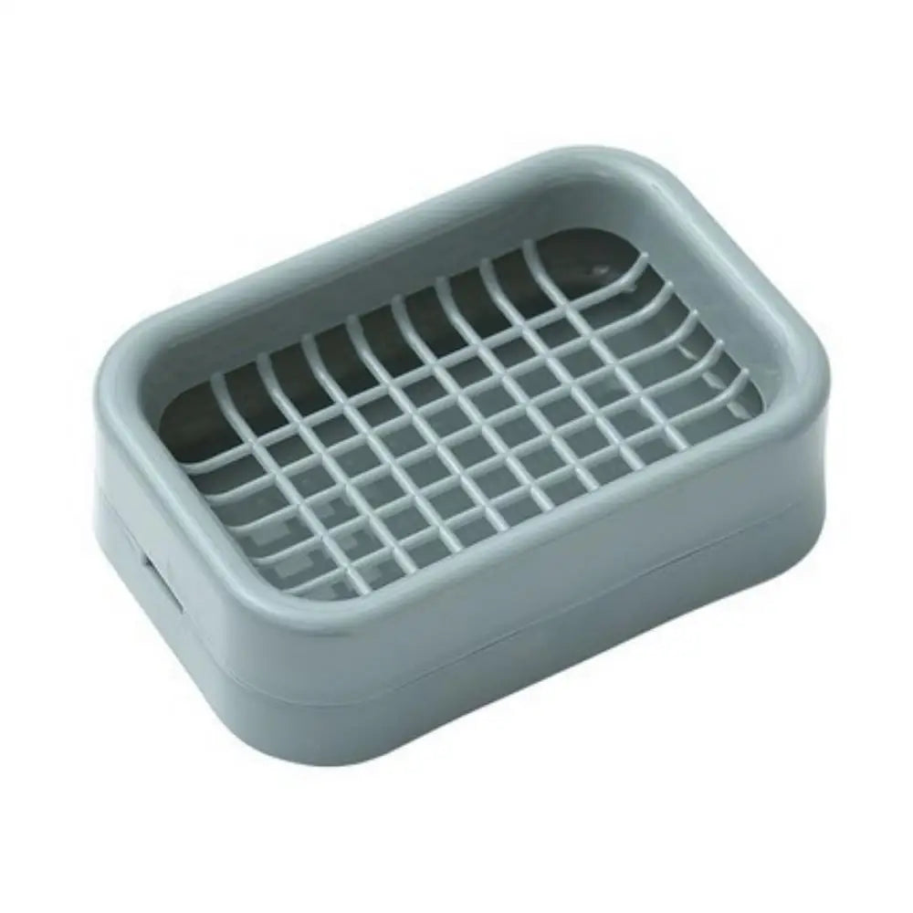 Double Layer Drain Soap Dish Portable Plastic Soap Holder for Bathroom & Travel (4.13 x 2.95 x 0.79 in / 10.5 x 7.5 x 2 cm)