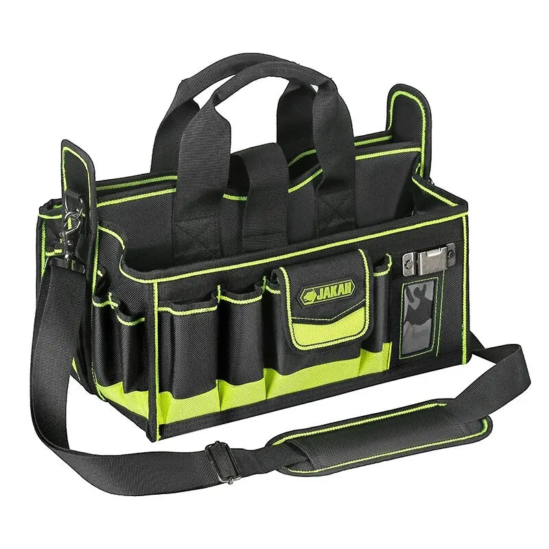 40-Pocket Tool Tote Bag for Electricians & HVAC Technicians - Heavy-Duty Tool Organizer Caddy