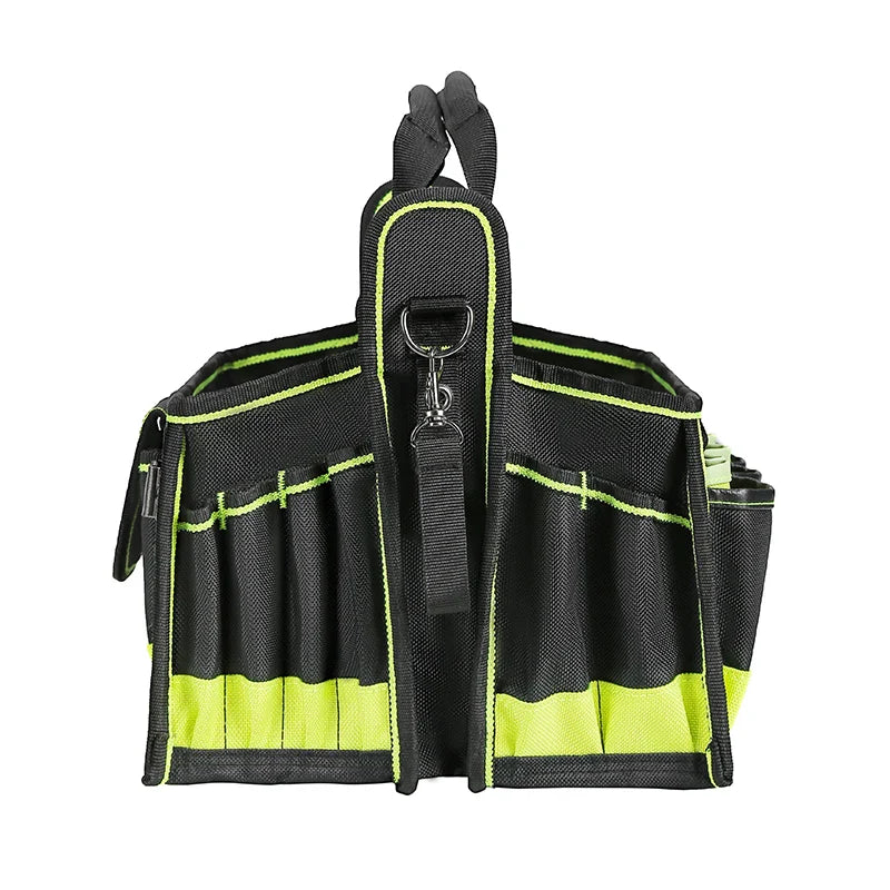 40-Pocket Tool Tote Bag for Electricians & HVAC Technicians - Heavy-Duty Tool Organizer Caddy