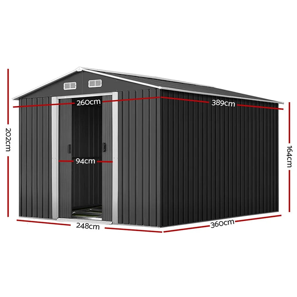Giantz Garden Shed Outdoor Storage Sheds Tool Workshop 2.6X3.89X2.02M