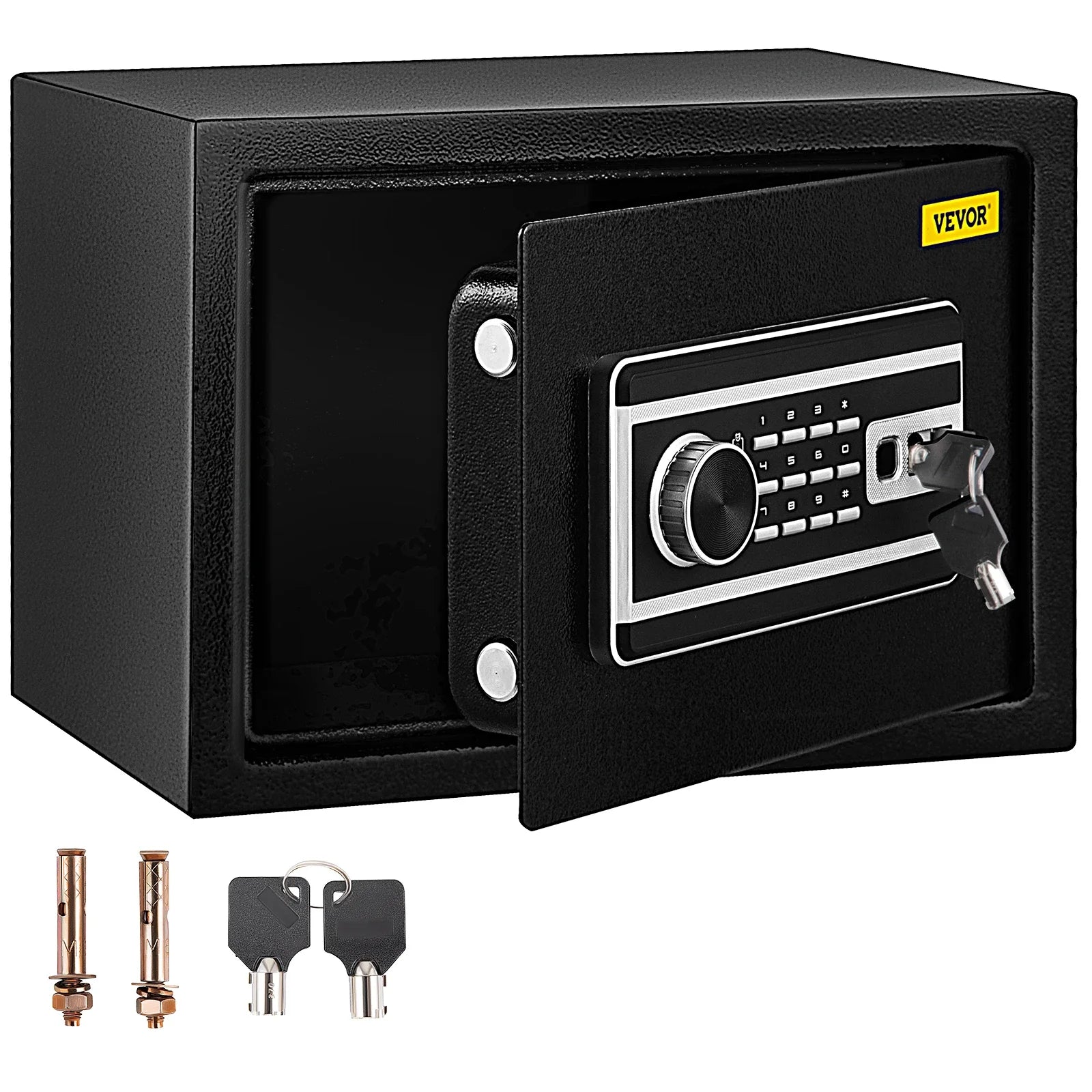 Fingerprint & Digital Lock Home Safe — 0.8 / 1.7 / 2.1 cu ft (22.7 / 48.1 / 59.5 L) Wall-Mount Security Box for Documents, Cash, Jewelry & Guns