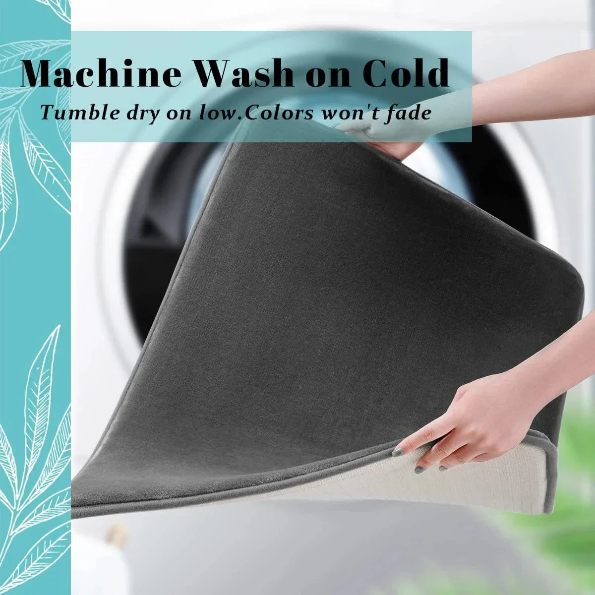Absorbent Coral Velvet Bath Mat – Non-Slip Quick-Dry Bathroom & Door Mat