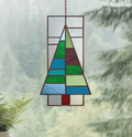 Christmas Tree Panel Stained Glass Pattern and PNG