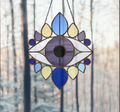 Evil Eye Stained Glass Pattern and PNG