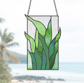 Tropical Stained Glass Plant Pattern - Kalalau - PDF & PNG