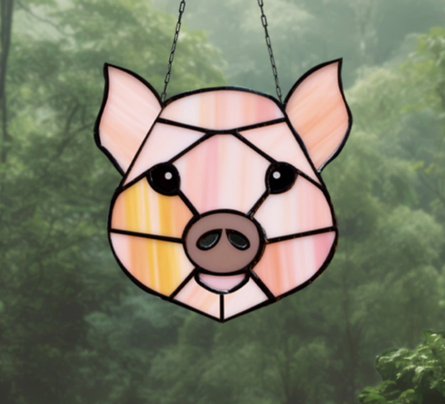 Piglet Stained Glass Pattern
