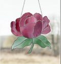 Summer Rose Stained Glass Pattern PNG & PDF
