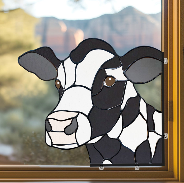 Cow Buddy Stained Glass Pattern