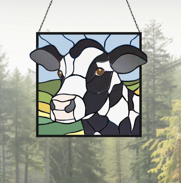 Holstein Cow Stained Glass Pattern
