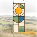 Prairie Sun Stained Glass Landscape Pattern