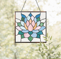 Square Succulent Panel Stained Glass Pattern, PDF & PNG