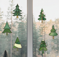 Christmas Fir Tree Stained Glass Patterns - Pack of 6