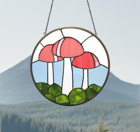 Mushroom Stained Glass Pattern