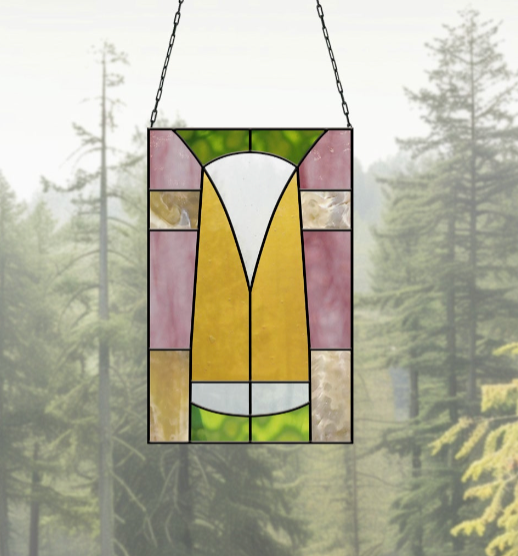 Art Deco Stained Glass Panel Pattern