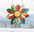Folk Art Flower Stained Glass Pattern