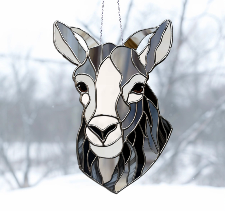 Goat Stained Glass Pattern