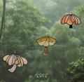 Elegant Mushroom Stained Glass, 3 Patterns, PDF & PNG