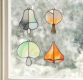 Easy MCM Mushroom Stained Glass Patterns 4-Pack