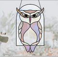 Horned Owl Stained Glass Arch Pattern