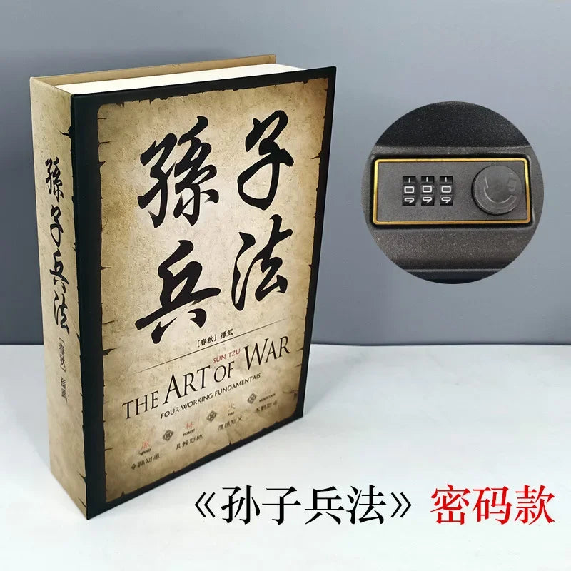 Hidden Book Safe with Key Lock — Metal Book-Shaped Home Safe (8.66 x 5.98 x 1.77 in / 220 x 152 x 45 mm)