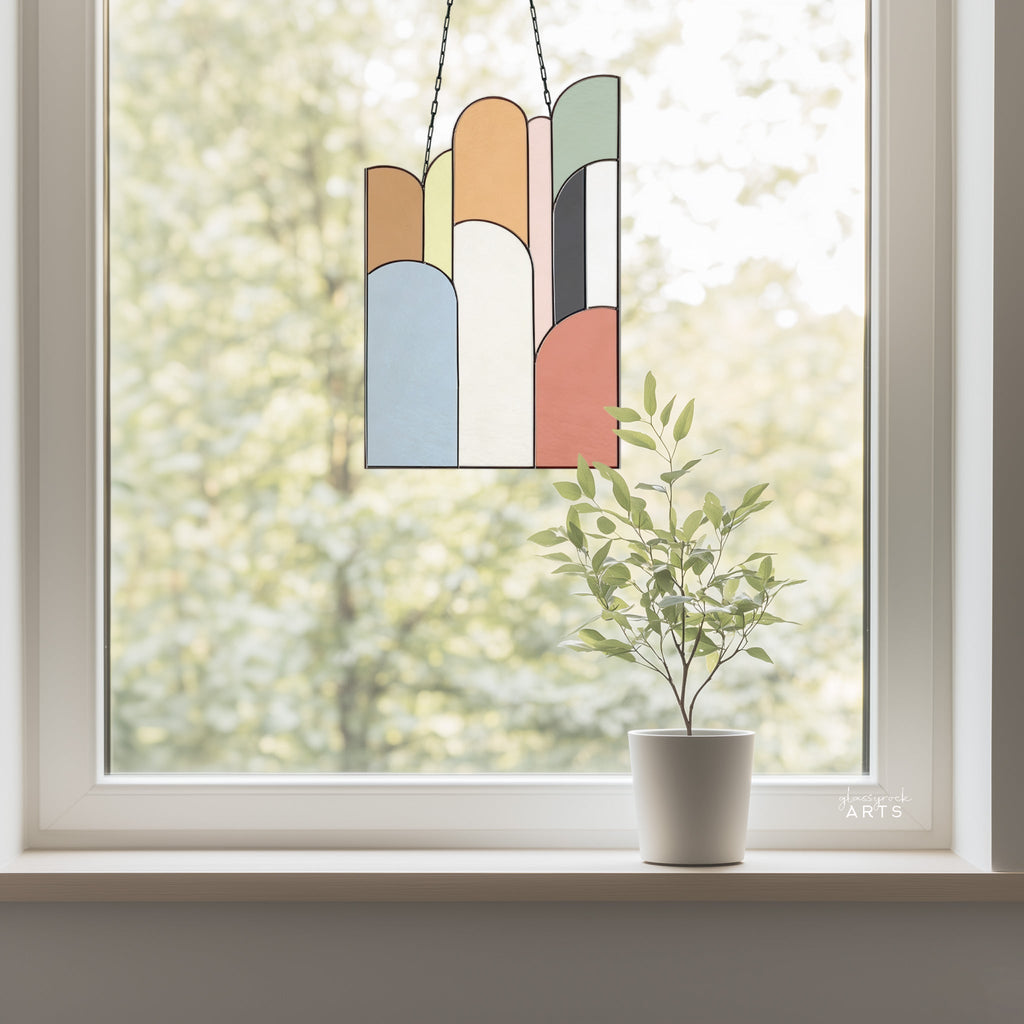 Retro Arches Stained Glass Pattern
