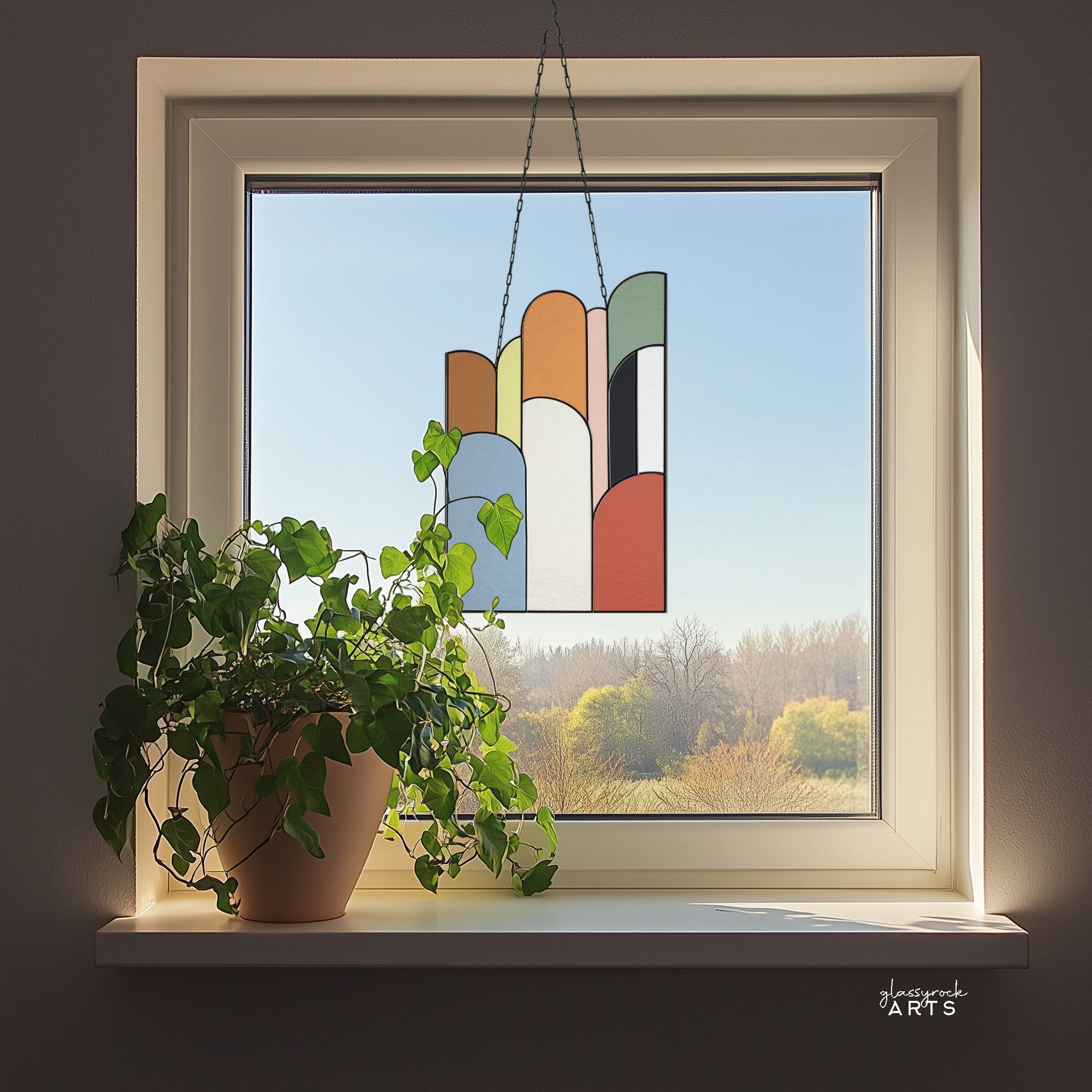 Retro Arches Stained Glass Pattern