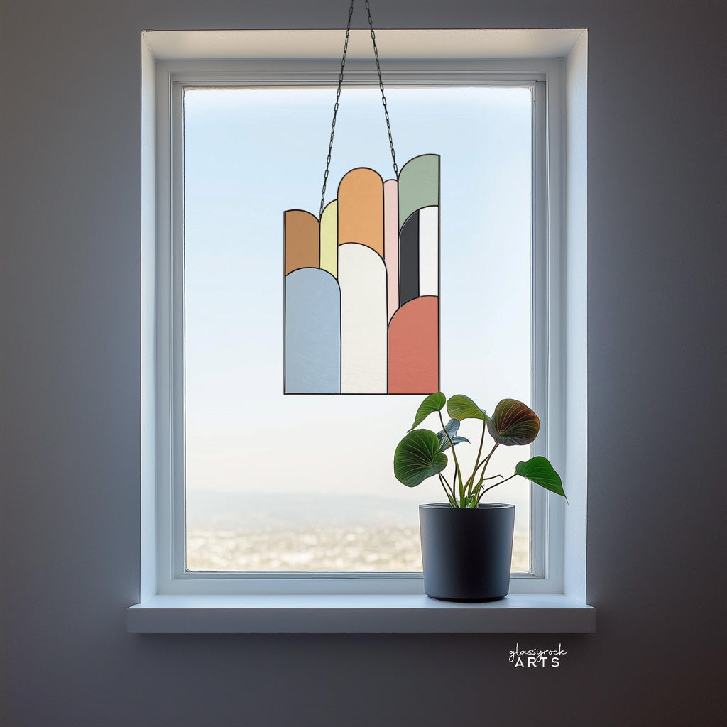 Retro Arches Stained Glass Pattern