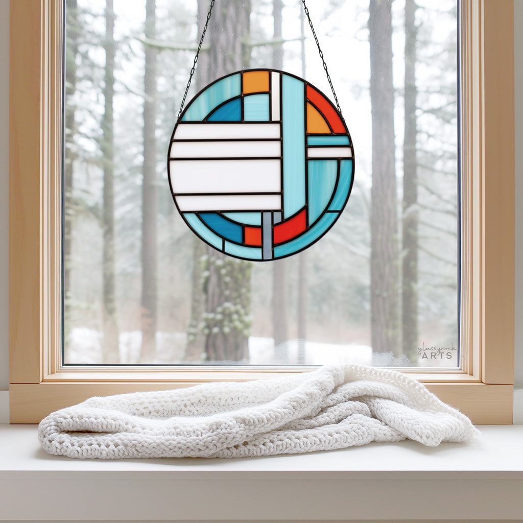 Round Art Deco Stained Glass Pattern
