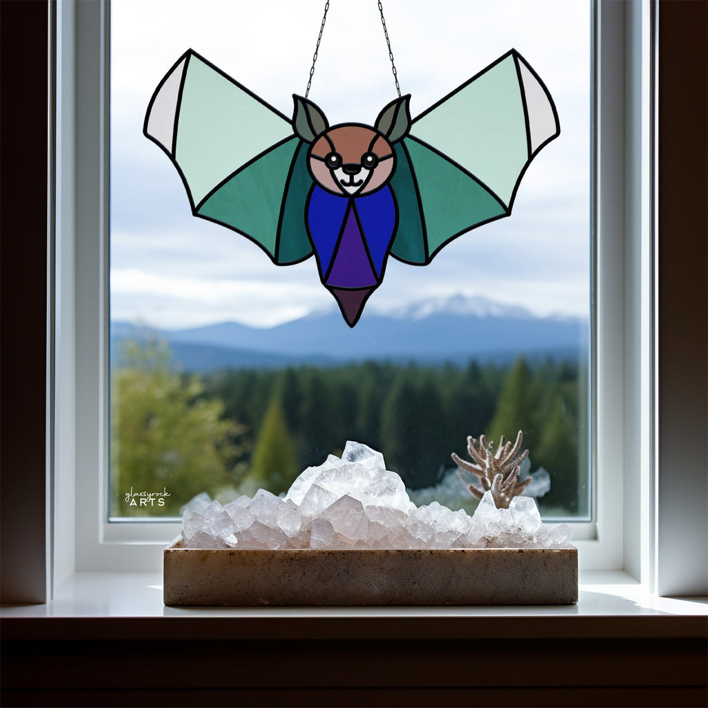 Halloween Bat Stained Glass Pattern