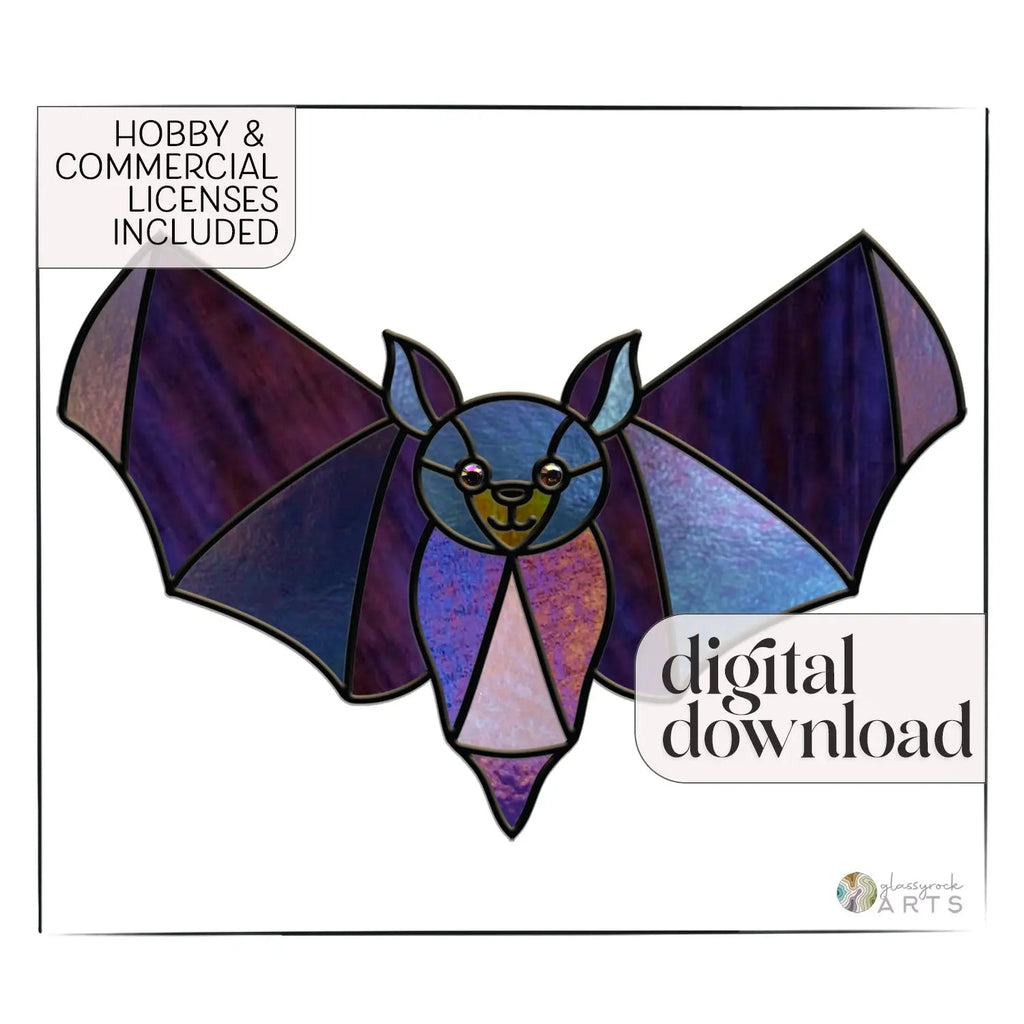 Halloween Bat Stained Glass Pattern