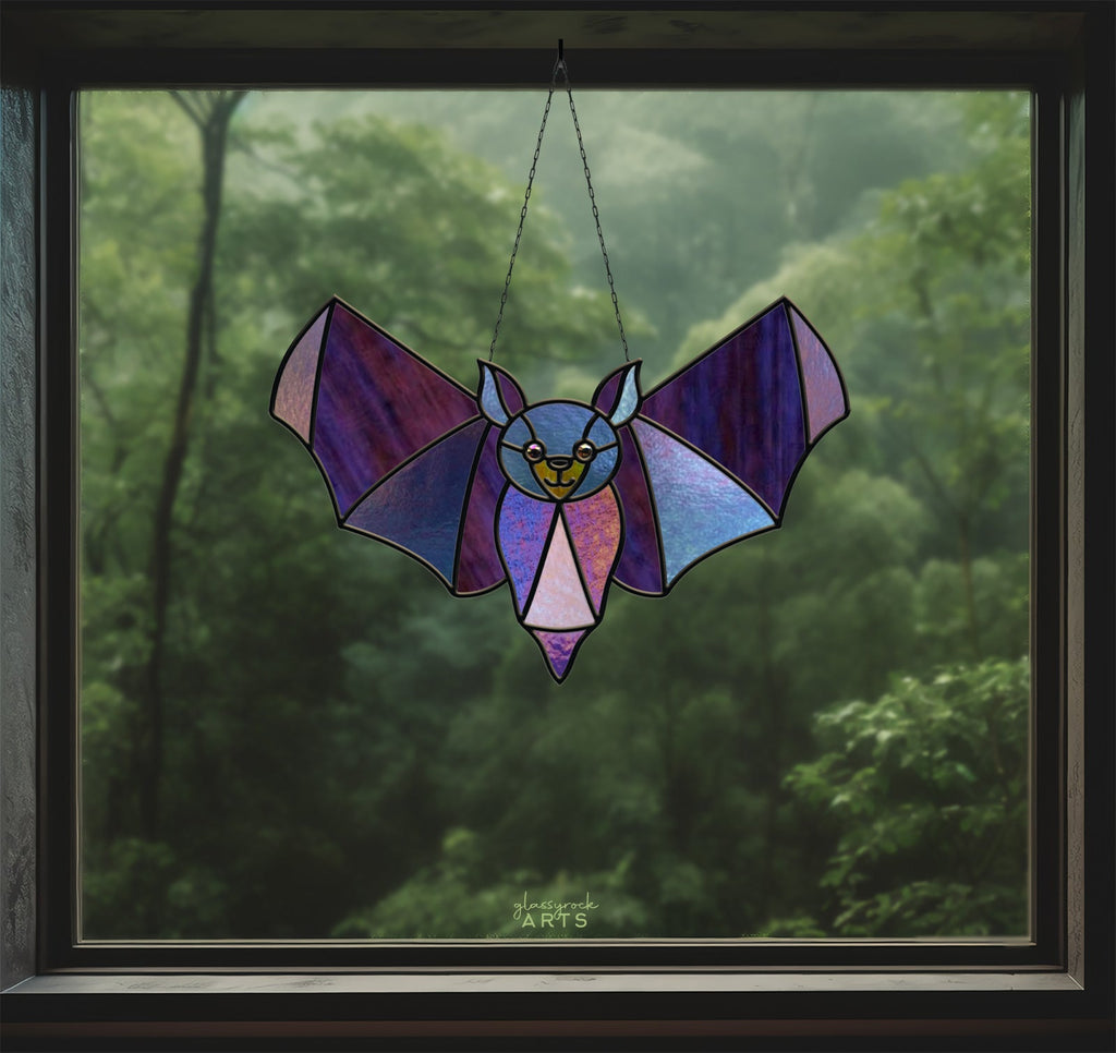 Halloween Bat Stained Glass Pattern