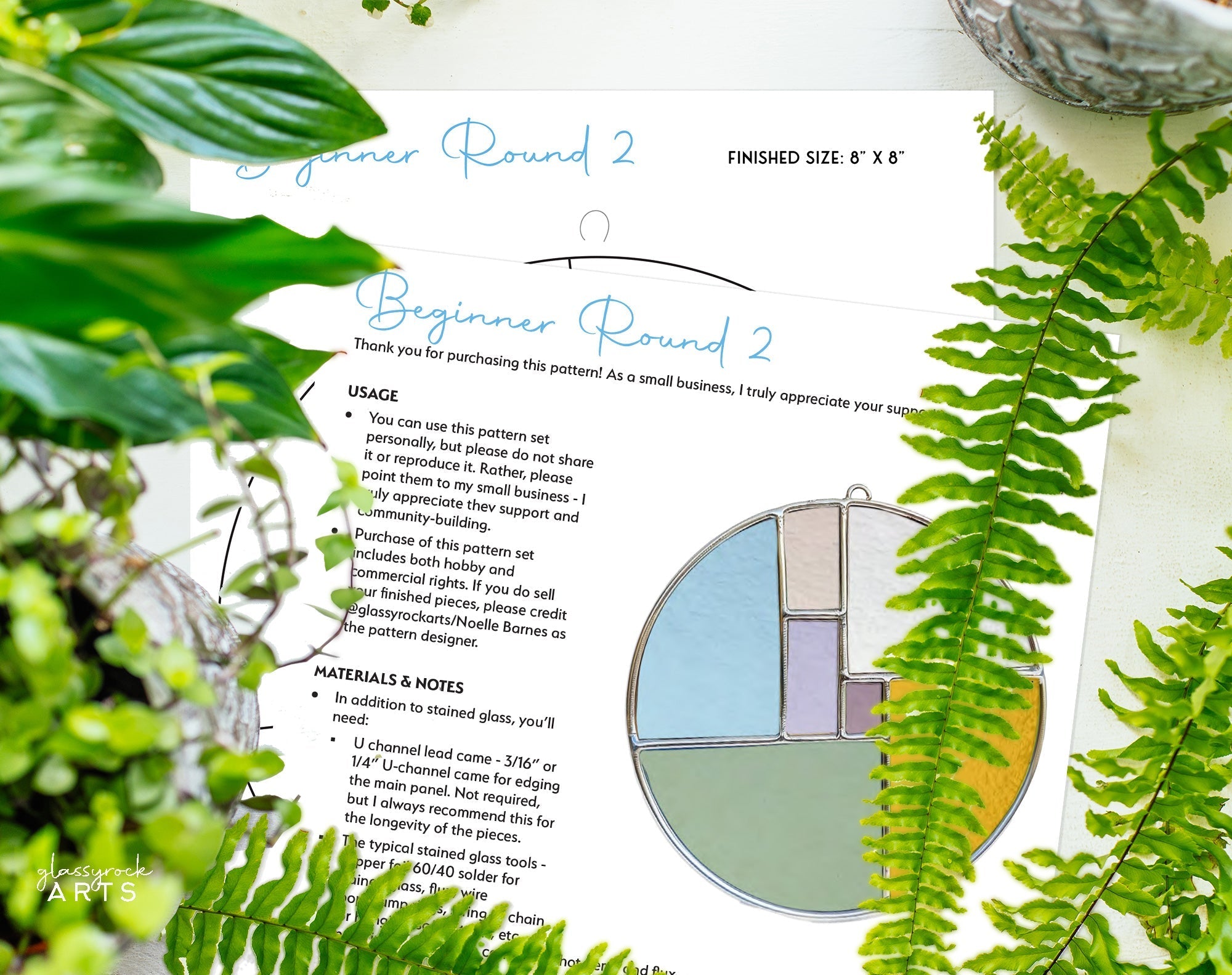Round Stained Glass Pattern for Beginners