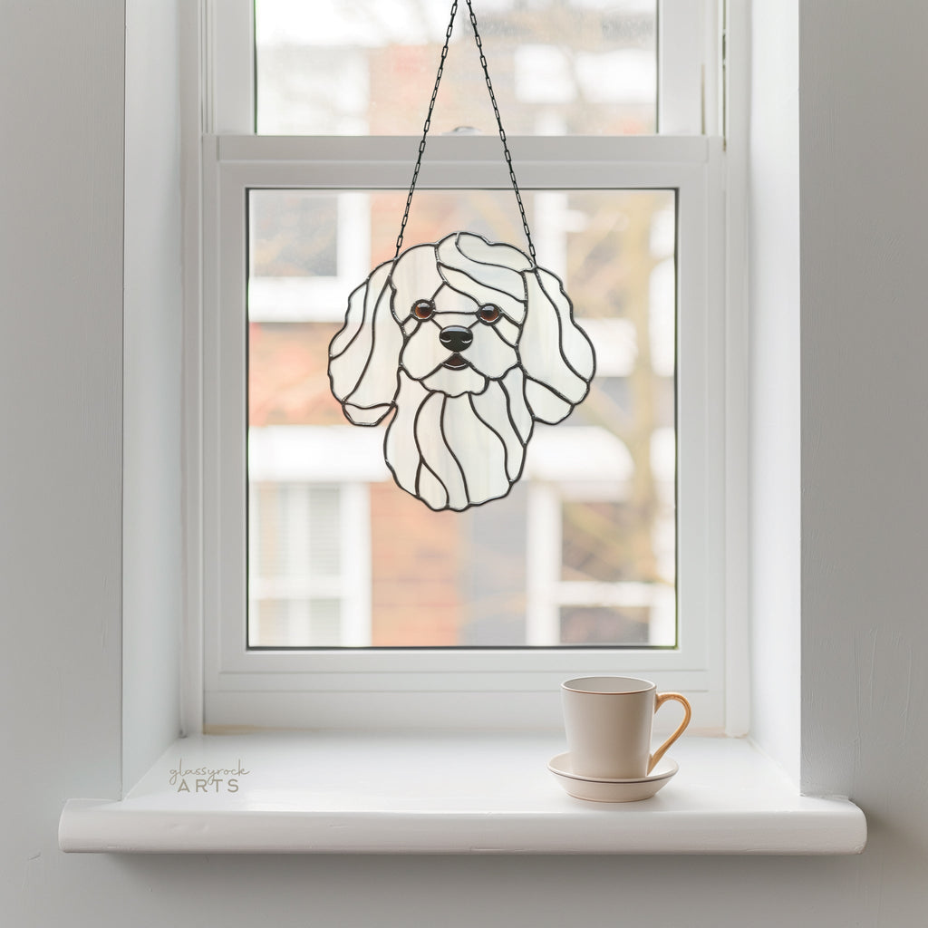 Bichon Frise Dog Stained Glass Pattern