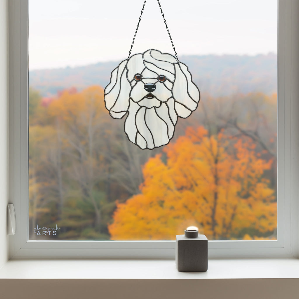 Bichon Frise Dog Stained Glass Pattern