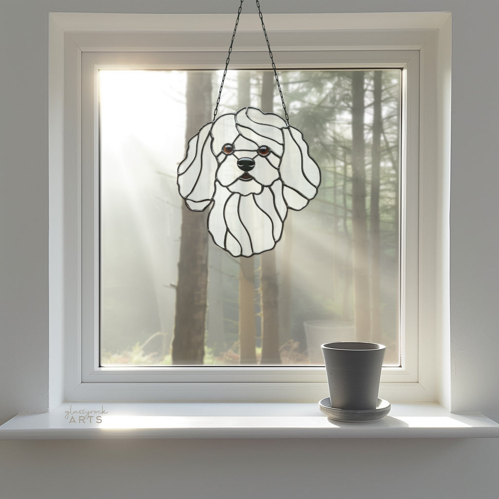Bichon Frise Dog Stained Glass Pattern