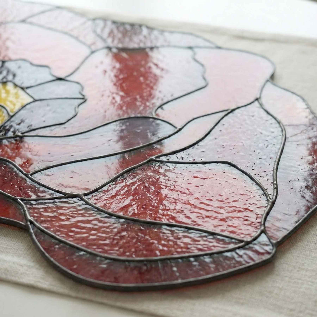 Big Flora Giant Stained Glass Poppy Pattern PDF & PNG