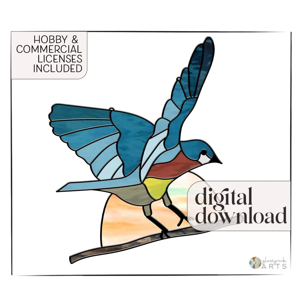 Bird Stained Glass Pattern