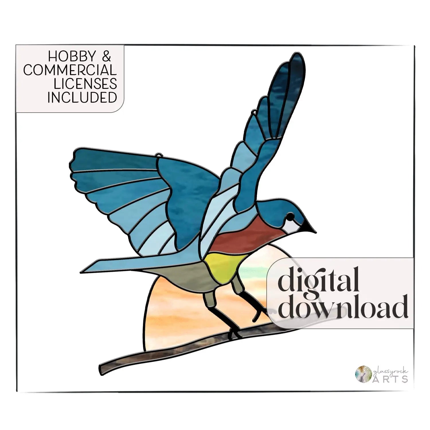 Bird Stained Glass Pattern